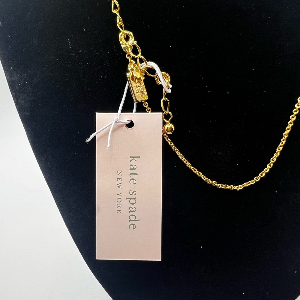 NWT Kate Spade Mother of Pearl Butterfly Necklace - Picture 4 of 4